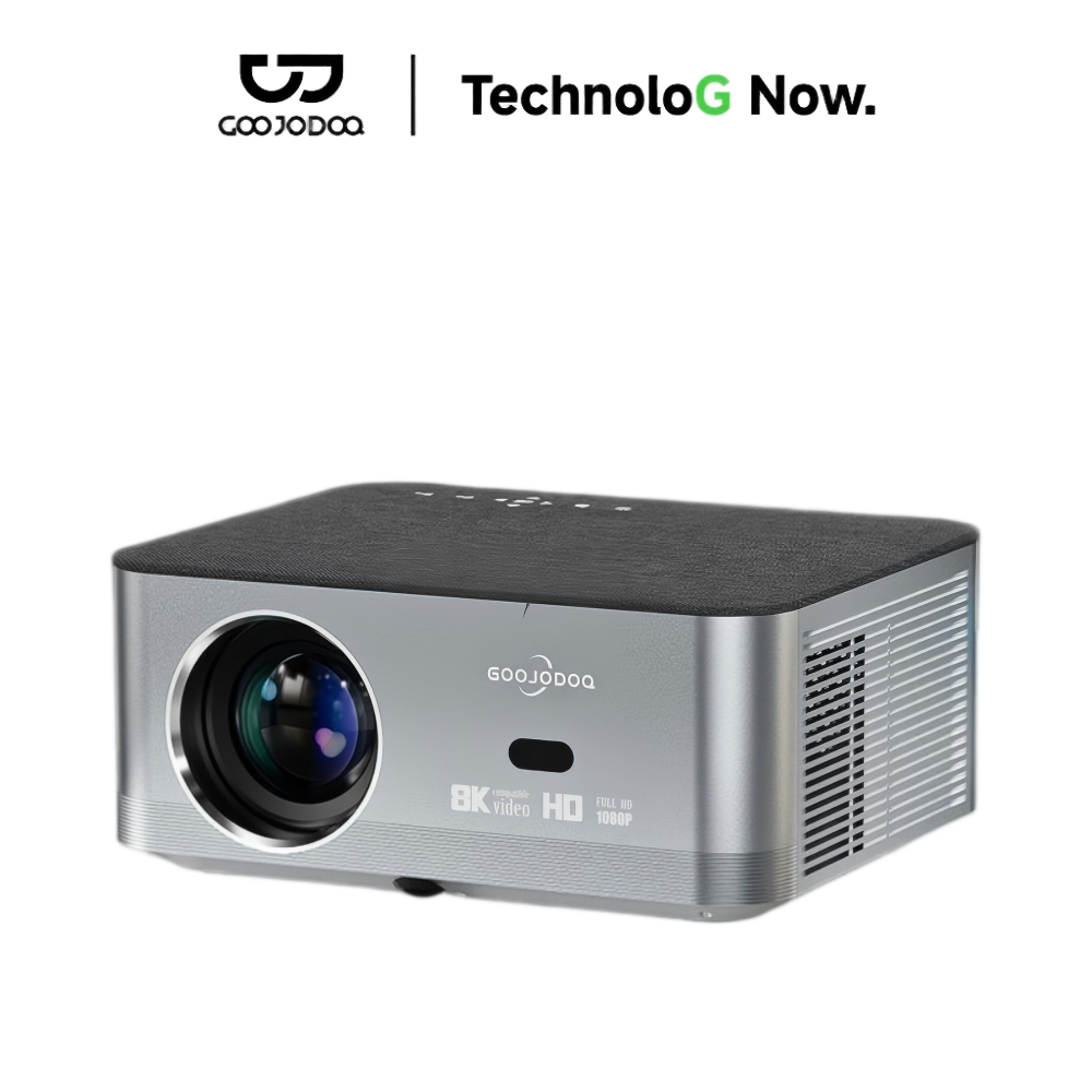GOOJODOQ 1080P HD Portable Proyektor 4K WiFi 6 & Bluetooth 5.0 High Brightness Projector With Remote