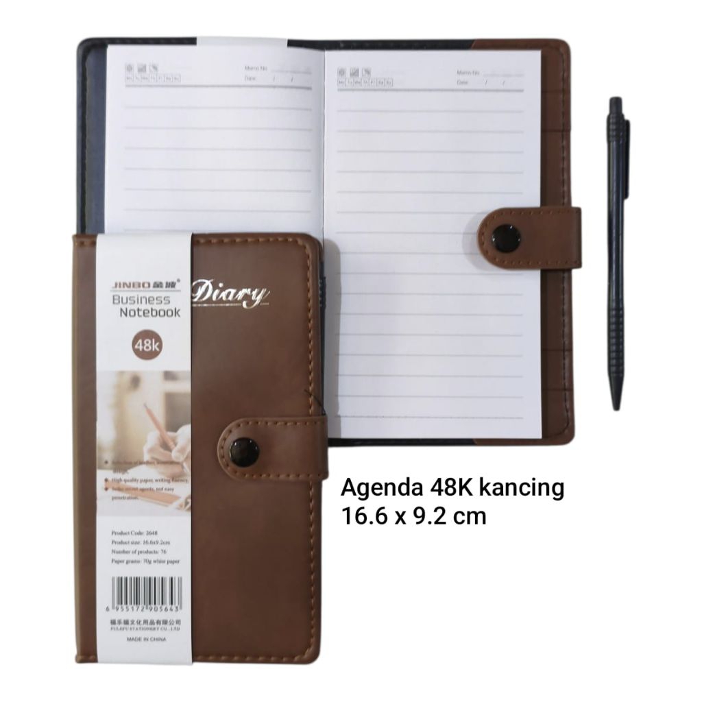 Buku agenda 48K kancing #