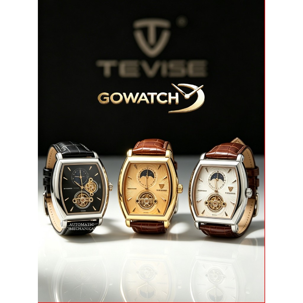 TEVISE Automatic Watch Jam Tangan Otomatis Pria Original Box Garansi (W2-002-8383D)