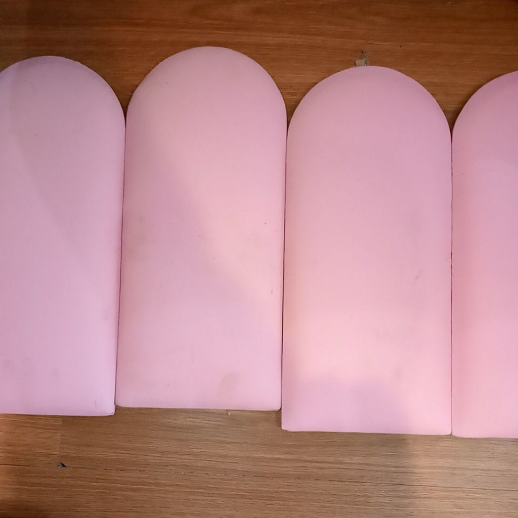 1pcs Headboard Wall Panel 3D UK 20x45- Baby Pink, Antirefleksi, Tahan Panas, Mudah Dipasang