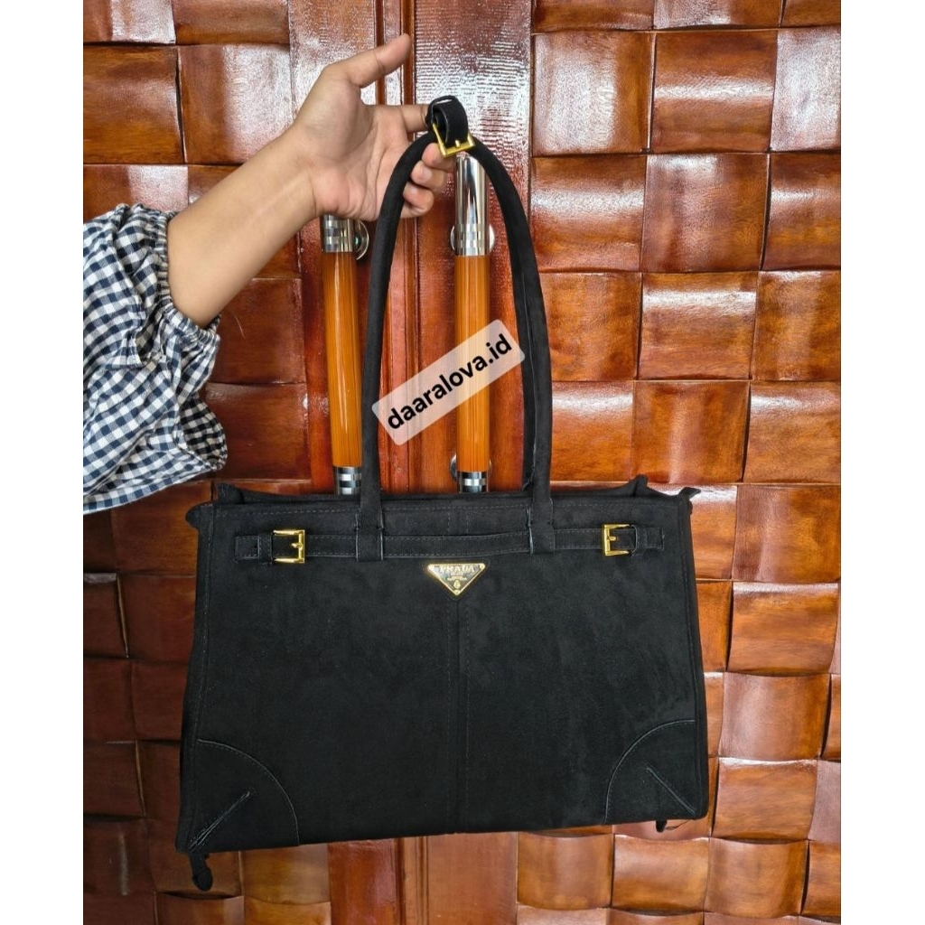 prada suede shoulder bag