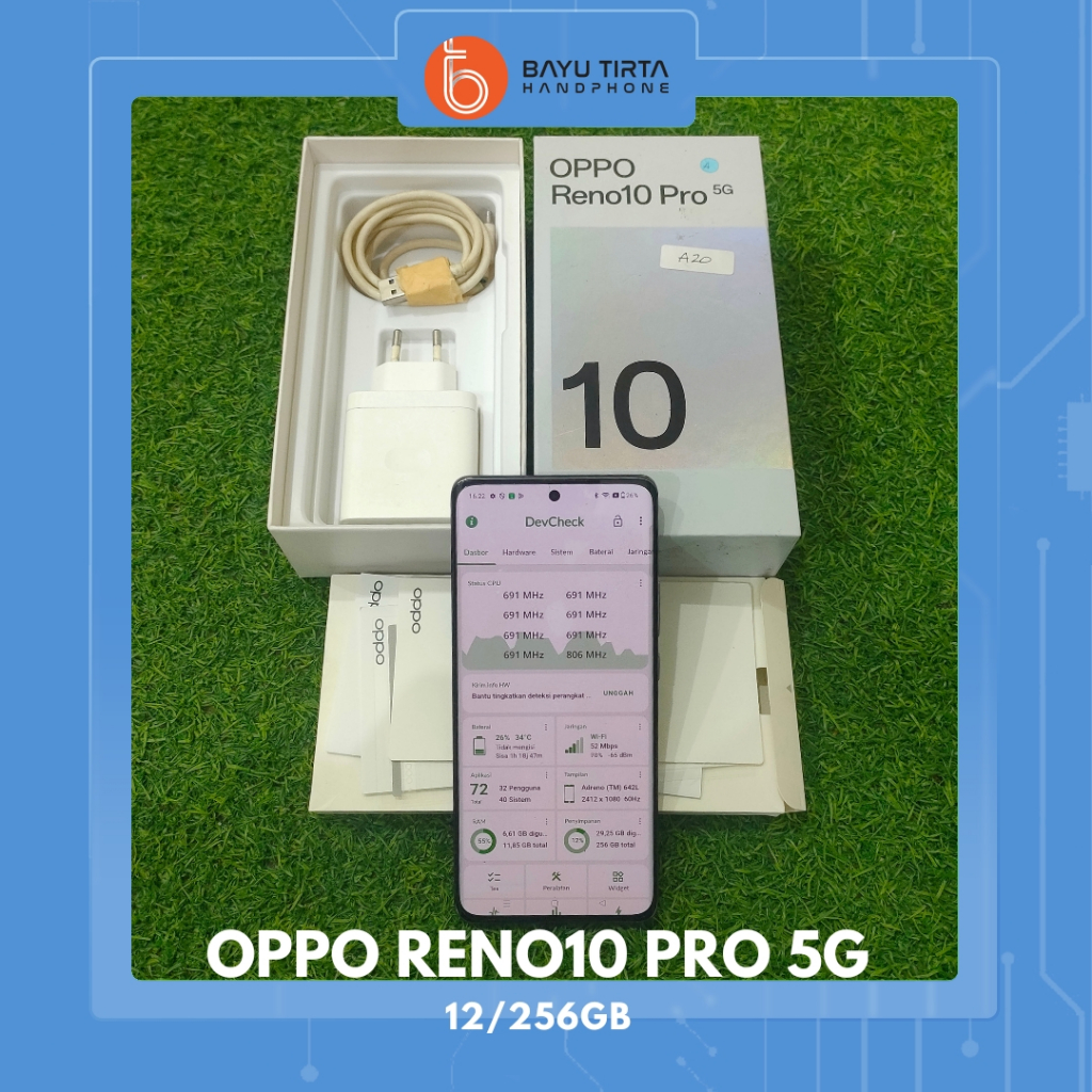 OPPO Reno10 PRO 5G (12/256GB) | Second | Silvery Grey | A20