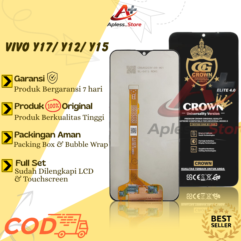 LCD TOUCHSCREEN VIVO Y17 / Y12 / Y12i / Y15 / Y3 / Y11 COMPLET ORIGINAL / LCD VIVO Y17 / LCD VIVO Y1
