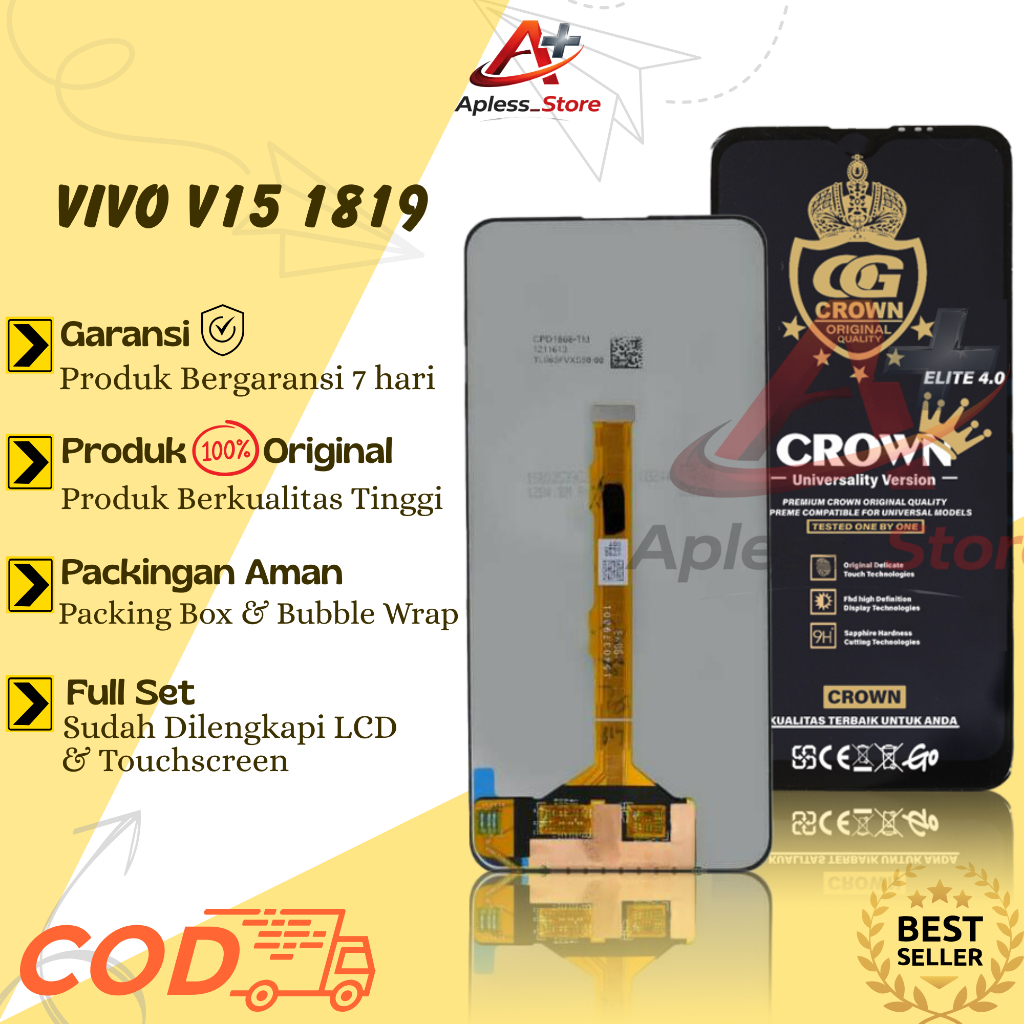 LCD VIVO V15 1819 / LCD TOUCHSCREEN VIVO V15 1819 ORIGINAL COMPLETE TS FULLSET ORIGINAL