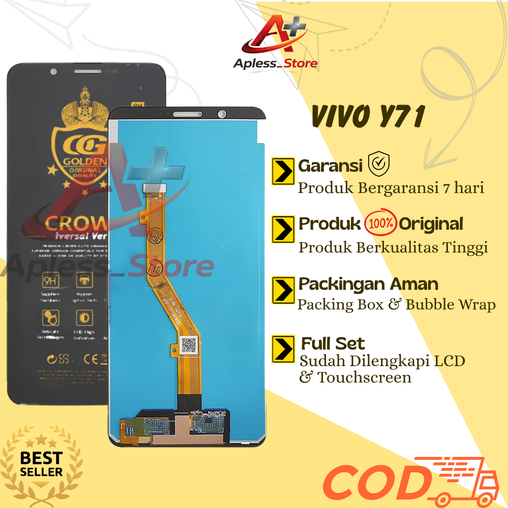 LCD TOUCHSCREEN VIVO Y71 1724 FULLSET  ORIGINAL COMPLETE / LCD VIVO Y71