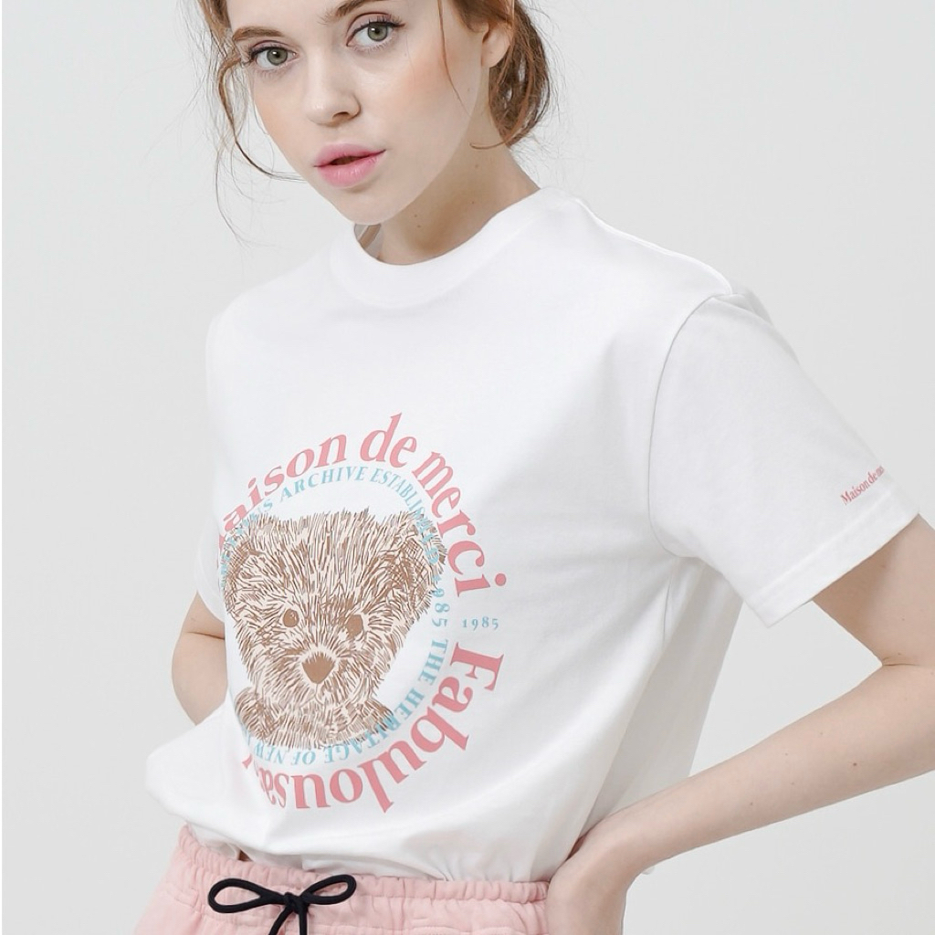 [READY] LA MAISON STUDIO FABULOUS ARCHIVE Bear Women’s Relax Crop Tee / Overfit Short Sleeve Tshirt 
