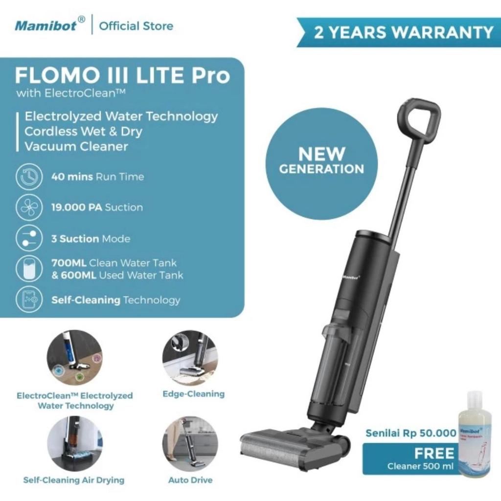 PRELOVED Vacuum Cleaner Mamibot Flomo 3 Lite PRO Cordless / Mamibot Flomo III Vakum Lantai Dry Wet B