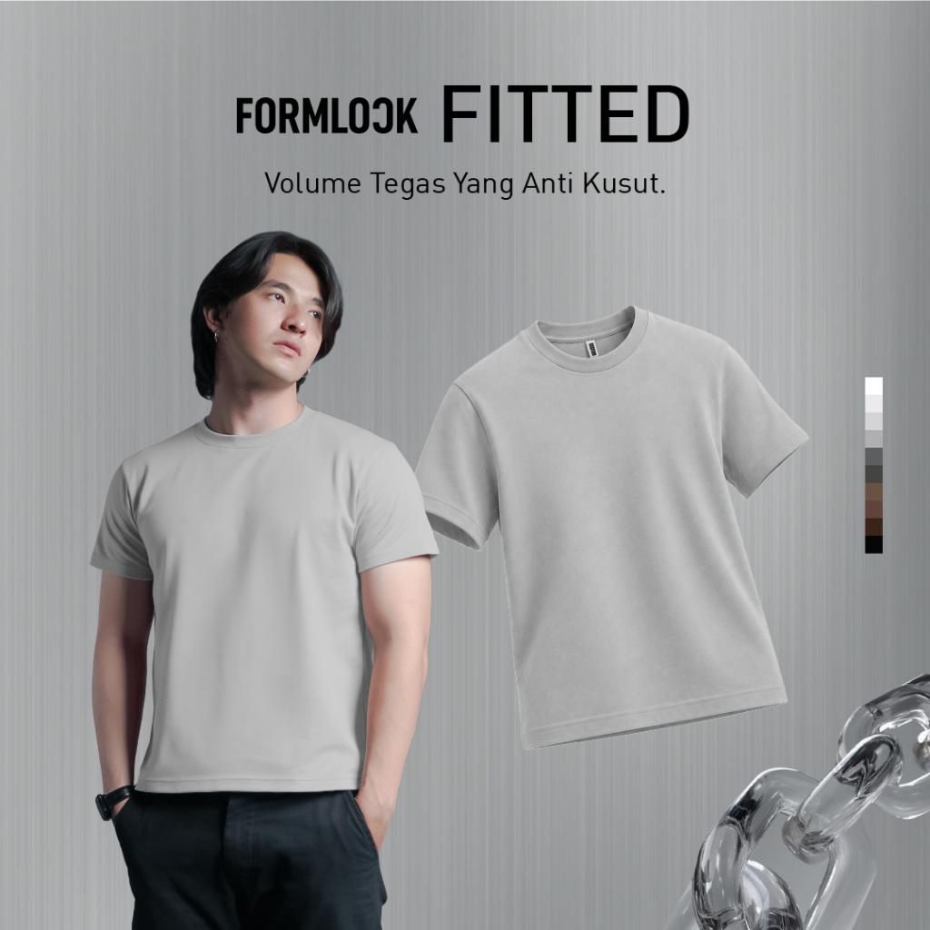 No Void Minds FORMLOCK Fitted T-Shirt | Steel