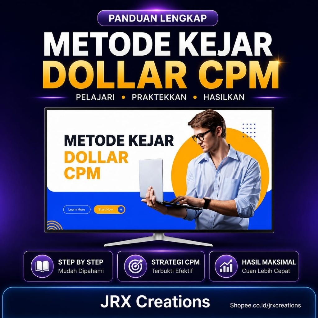 Metode DAPATKAN $10 DOLLAR PERHARI HINGGA $124 DOLLAR/MINGGU - Kejar dollar CPM + FREE BONUS COURSE
