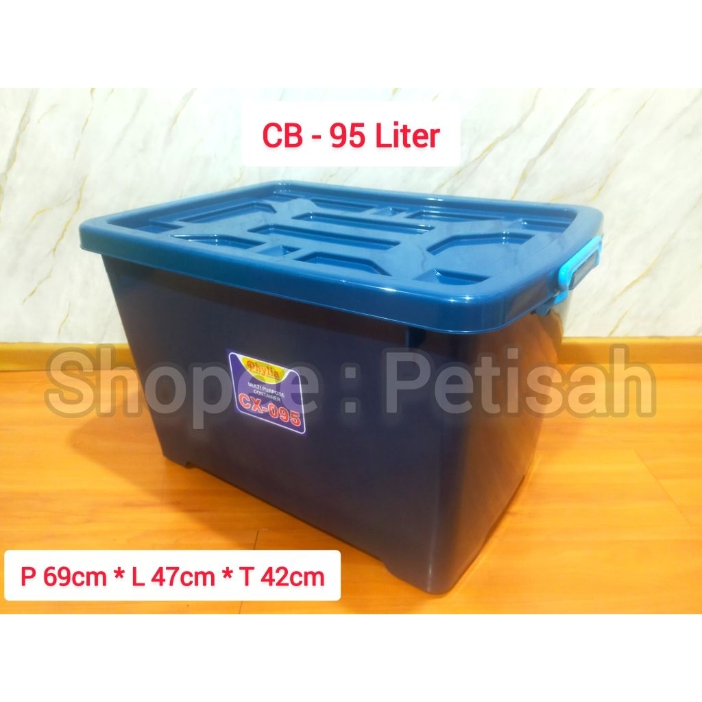 Container Box Phylia 95 Liter Biru / Container Box Besar / Kontainer 95L / Container Box CB95 / Kota