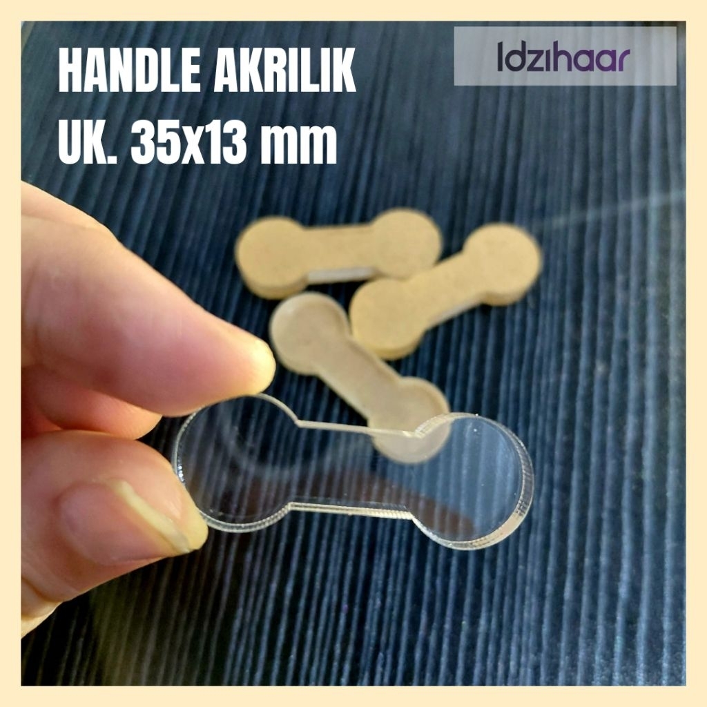 Handle Akrilik / Tarikan Laci Akrilik Ukuran 35mm x 13mm