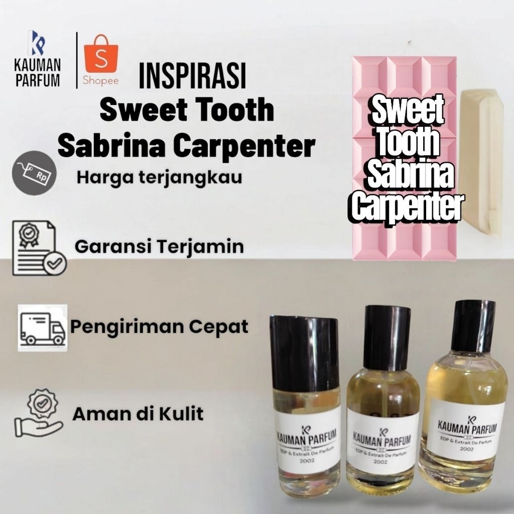 Kauman Parfum Refill Inspired Sweet Tooth Sabrina Carpenter Aroma Floral Fruity Gourmand Parfum Wani