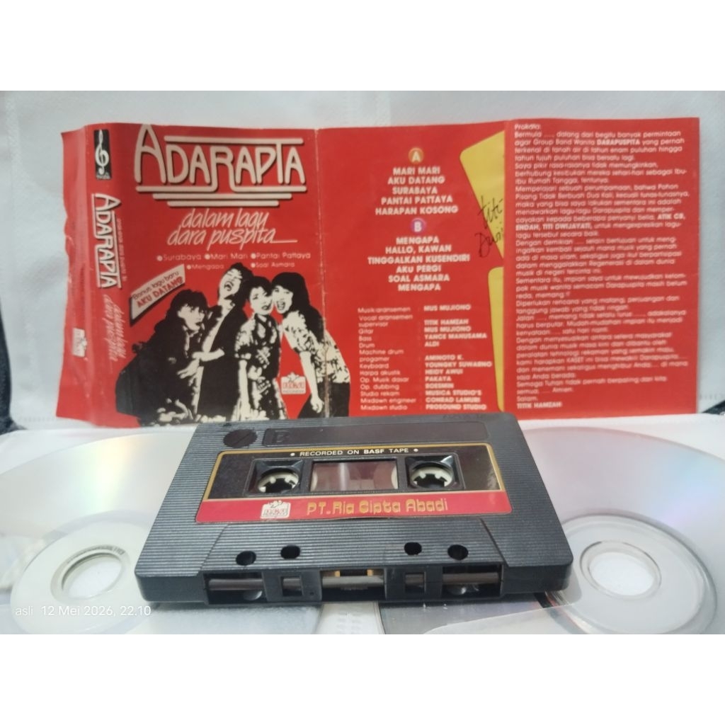 kaset pita ADARAPTA dalam lagu dara puspita