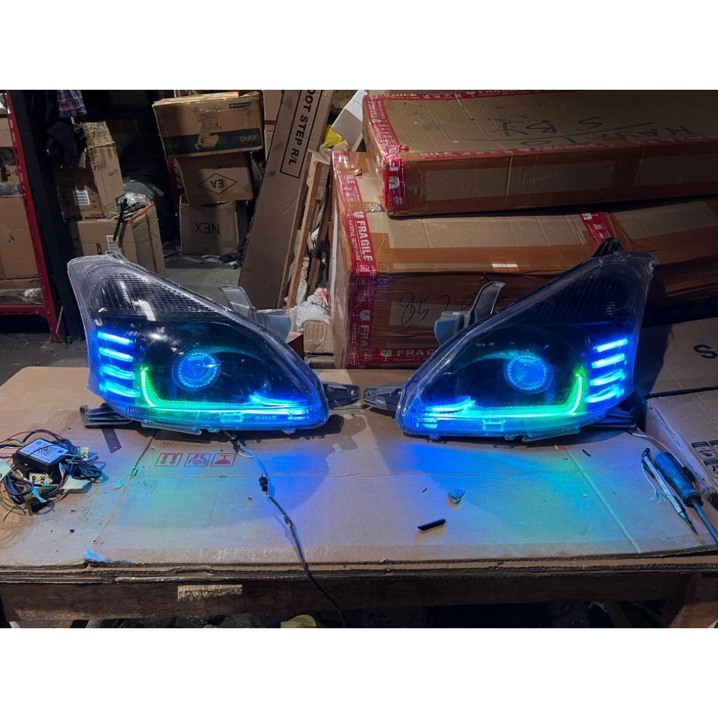 Headlamp  Pro7 All New Avanza Xenia 2012-2015 Custom Biled dan Akrilik RGB Matrix