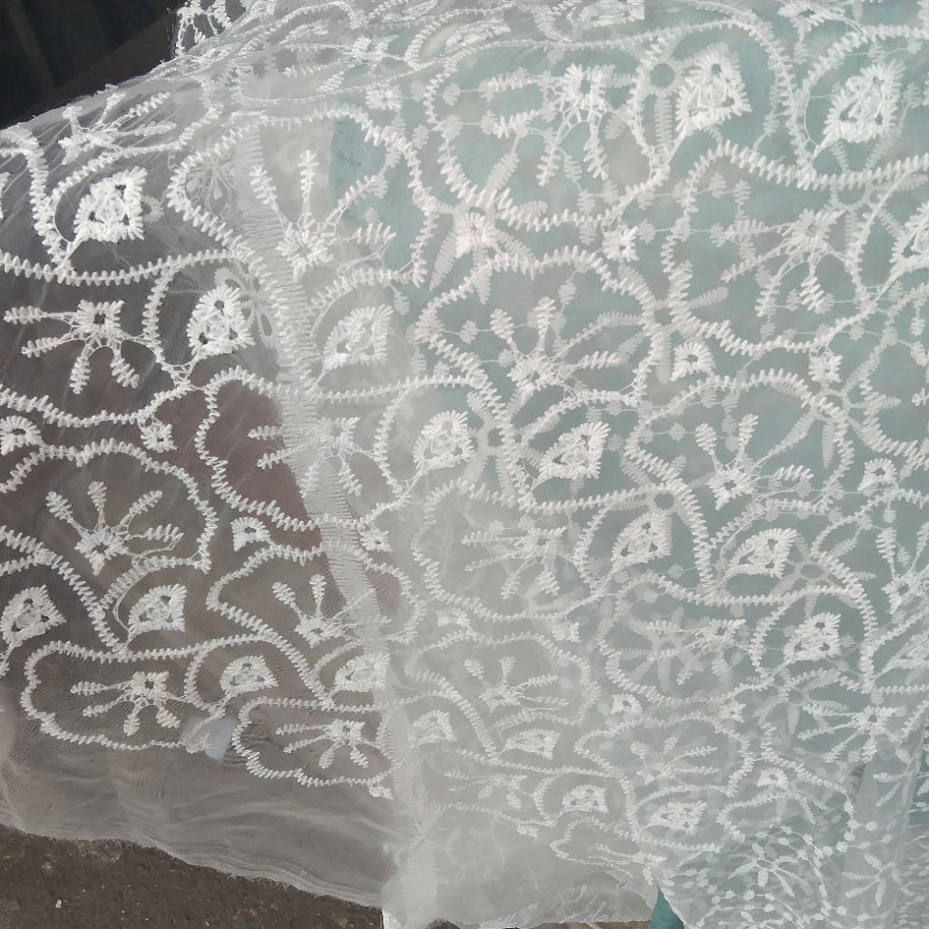 Kain organza bordir | Harga/0,5m | bahan organza bordir| bahan organza bordir | kain organza bordir.