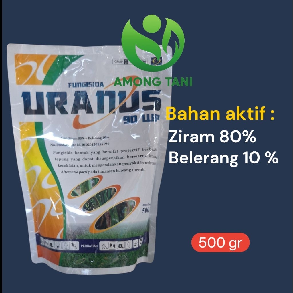 Fungisida URANUS 90 WP / pencegah bercak ungu pada bawang / mencegah serangan jamur pada tanaman cab