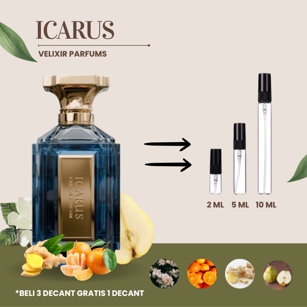(DECANT) Parfum Velixir Icarus EDP -Tester Parfum Velixir Icarus Decant Parfum Velixir Icarus Origin