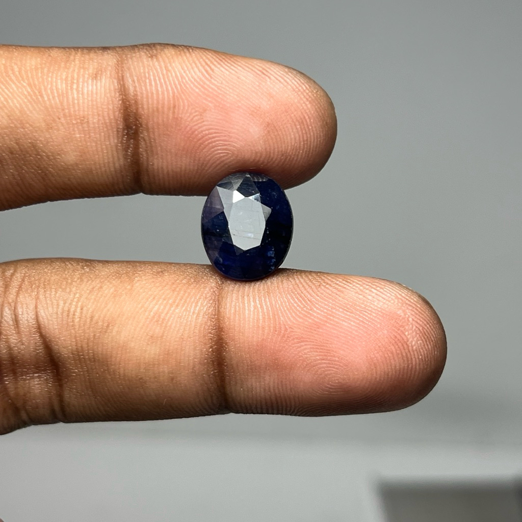 Natural Blue Safir Sapphire Corondum Batu Blue Safir Africa Tanzania Dim 13x11x5 CT 7.15