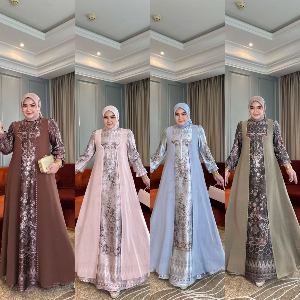 Halwa dress gamis terbaru premium ORI By Irna