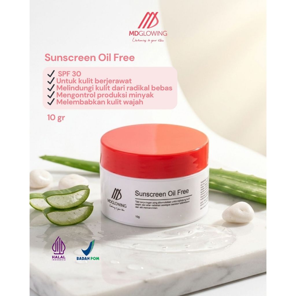 Sunscreen Oil Free by Md Glowing MdGlowing (Cream Pagi)