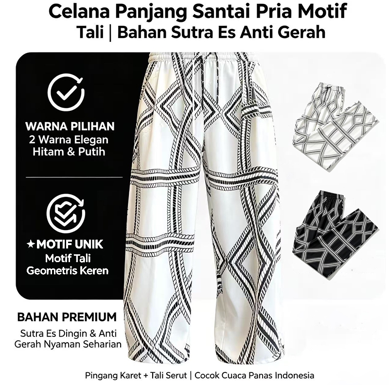 Longgar-Kaki Lebar Kaki Celana baggy pria Celana Kotak-kotak