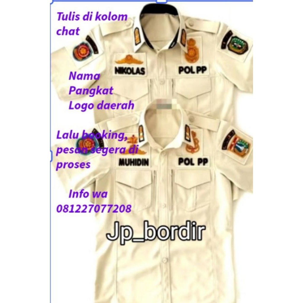 KEMEJA POL PP Cream LUSTER BAGUS PLUS ATRIBUT TERLARIS