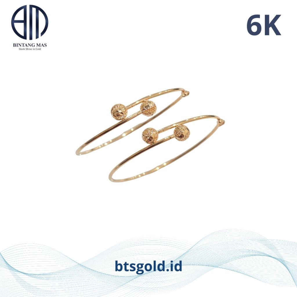 Gelang Emas Bangle Tinju | 6K