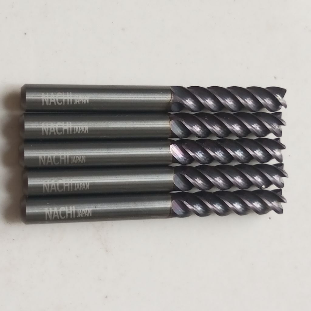 Endmill 6mm 4Flute Nachi Japan Matabor 6 mm 4F Cutter Milling Carbide 6.0 mm 4 flute bekas