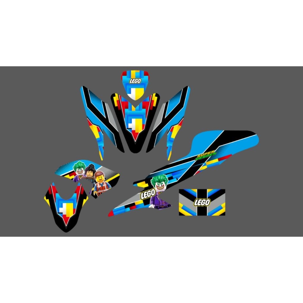 STICKER DECAL YAMAHA AEROX OLD MOTIF LEGO FULL BODY HALUS BAHAN MAX DECAL PREMIUM