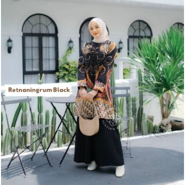 Tunik Retnaningrum Original Sentiko Batik | Tunik Katun Wanita Elegan Bisa Request Size Outfit Batik