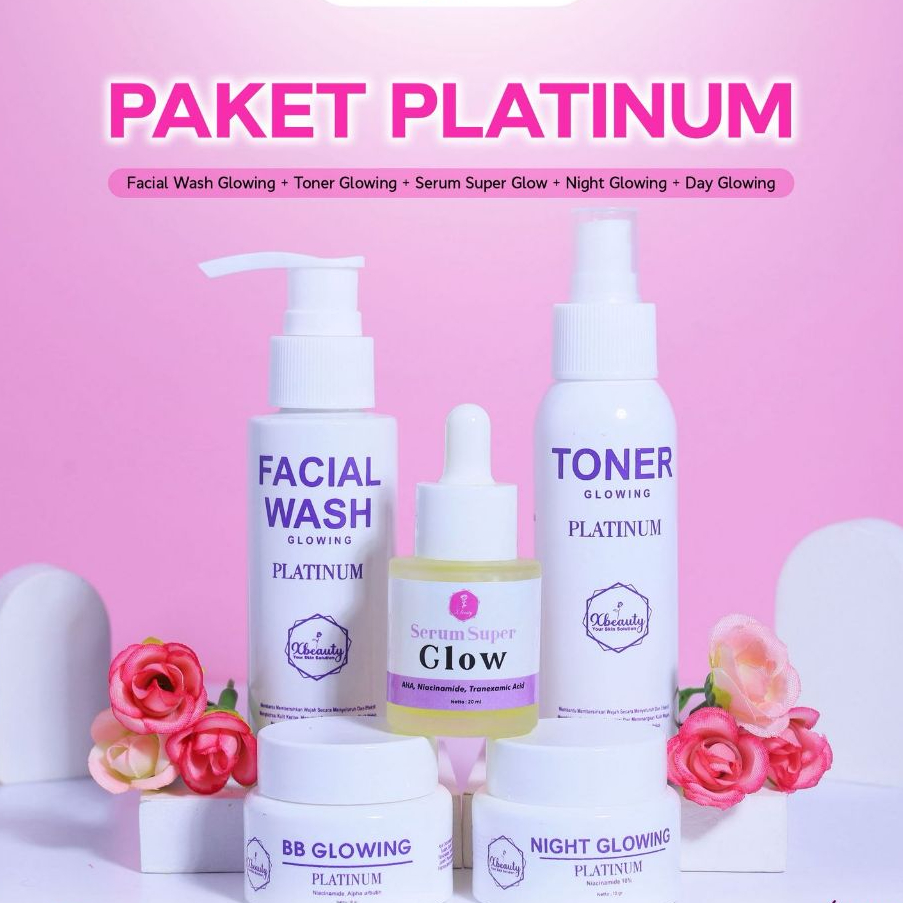 PAKET PLATINUM BB GLOWING BPOM XBEAUTYSKIN KEMASAN BARU