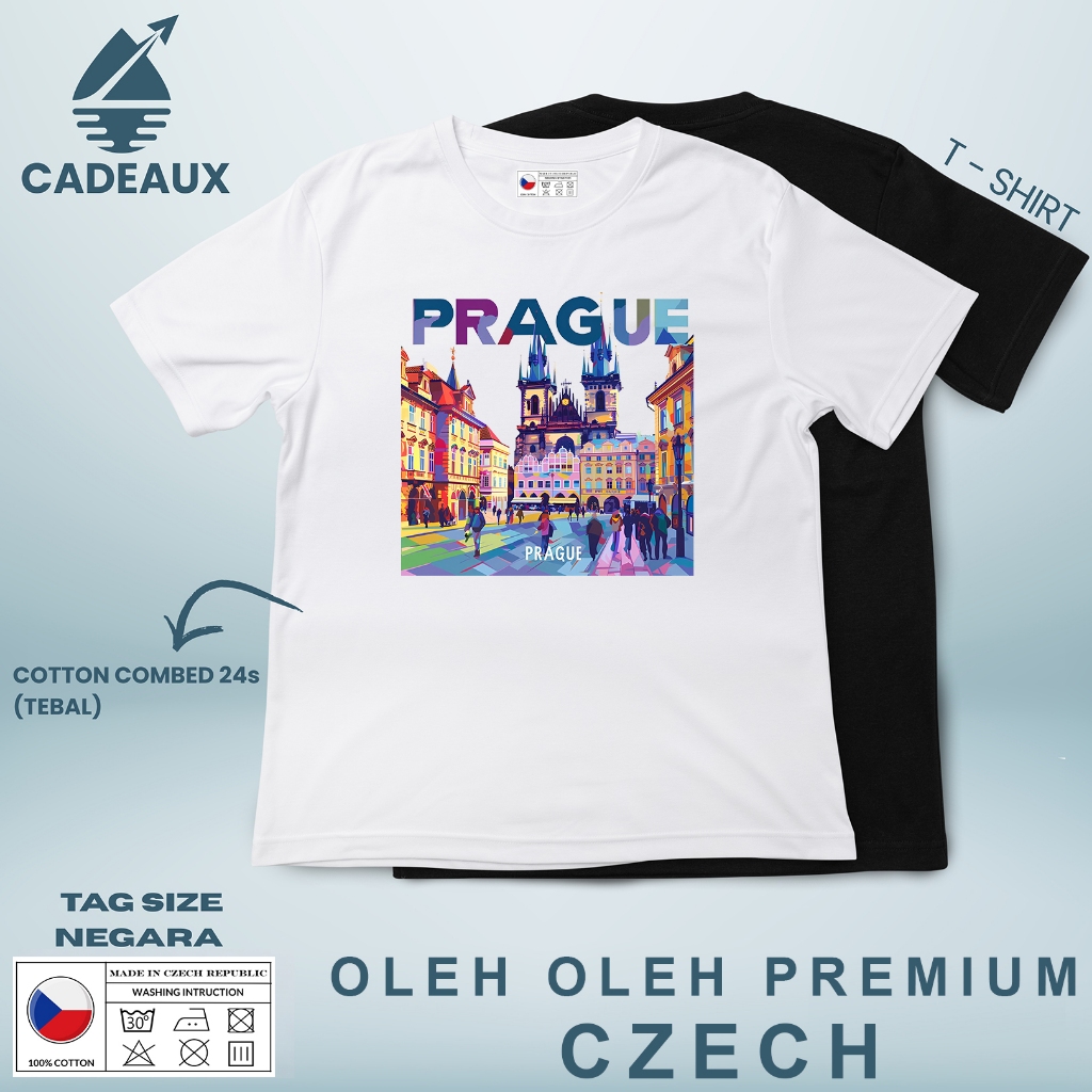 Kaos Oleh Oleh CZECH 33 PAKAI TAG ASAL NEGARA CZECH REPUBLIC T-Shirt Cotton Combed 24s SOUVENIR PREM