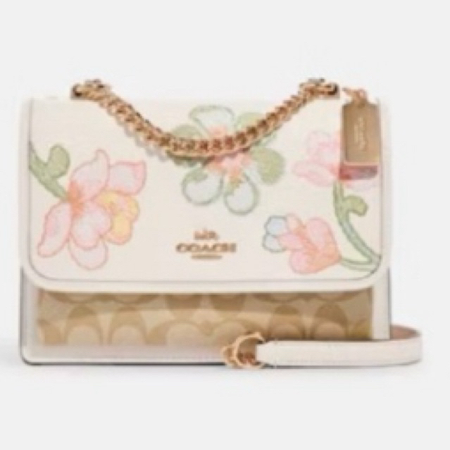 Coach Klare Floral Embroidery— Crossbody in signature canvas