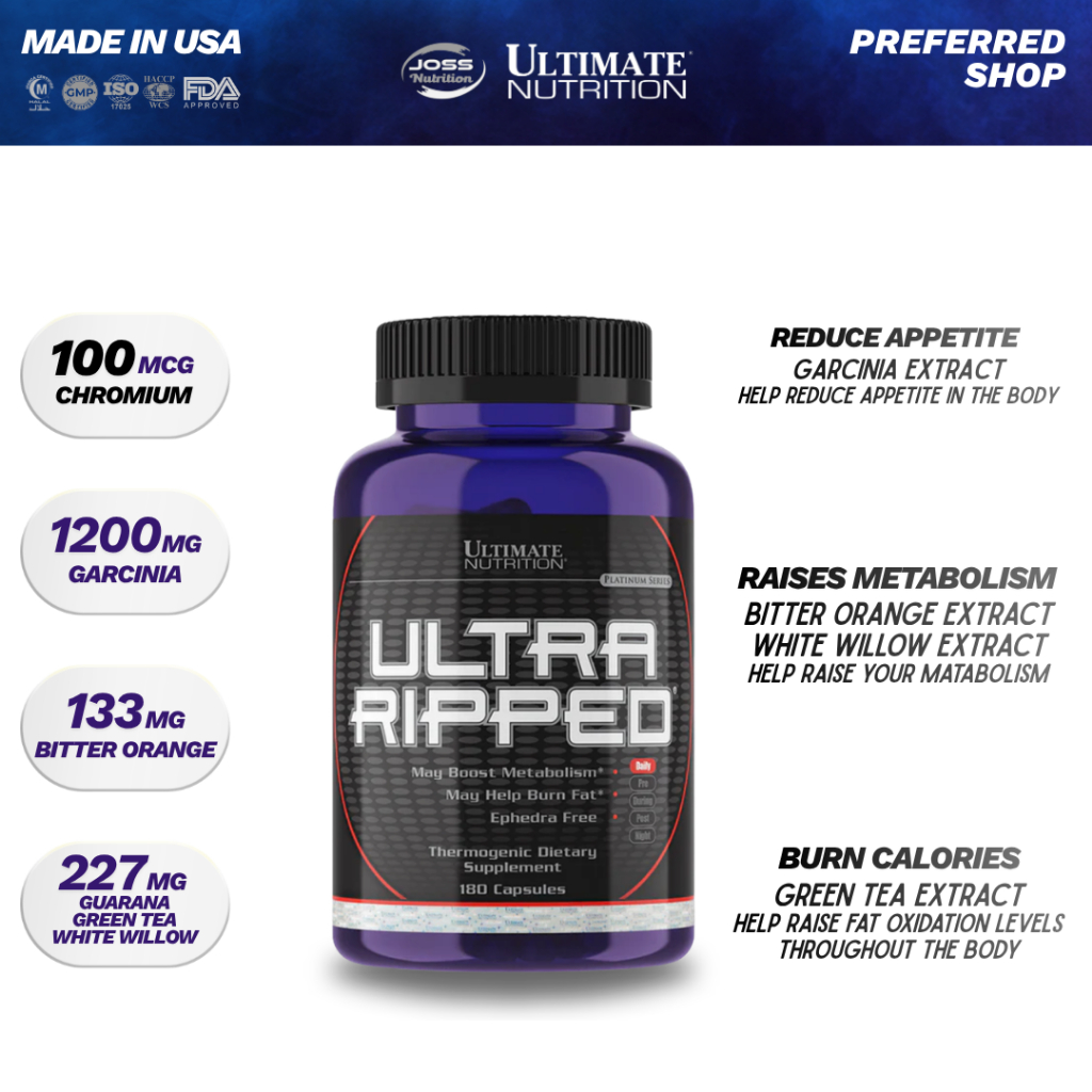 Ultimate Nutrition Ultra Ripped BAKAR LEMAK CEPAT