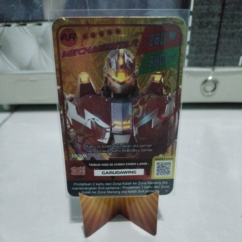 Kartu Choki-choki Boboiboy AR Mecha Gentar