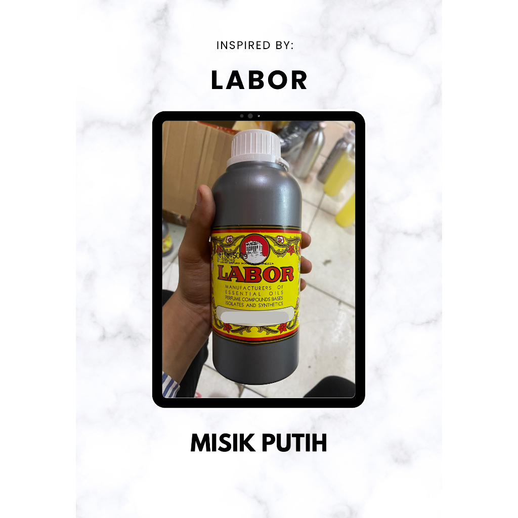 BIBIT PARFUM MURNI || MISIK PUTIH BY LABOR || REPACK 100ML