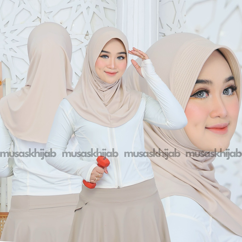 BERGO SPORT PET KECIL UKURAN M / JILBAB SPORT M PET ANTEM
