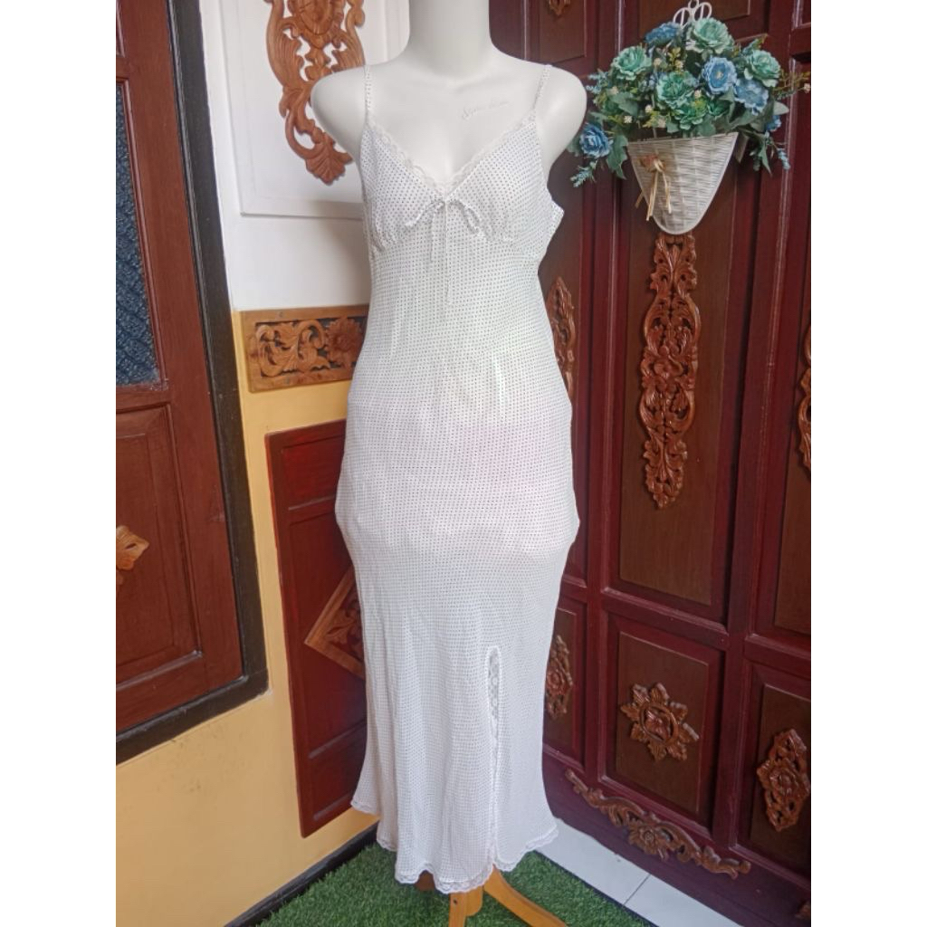 Preloved | Dress Polkadot White Lace