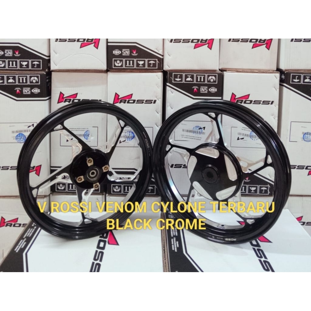 VELG/PELAK RACING V ROSSI TERBARU VENOM CYLONE MODEL RCB PNP MIO SOUL MIO SMILE MIO SPORTY FINO KARB