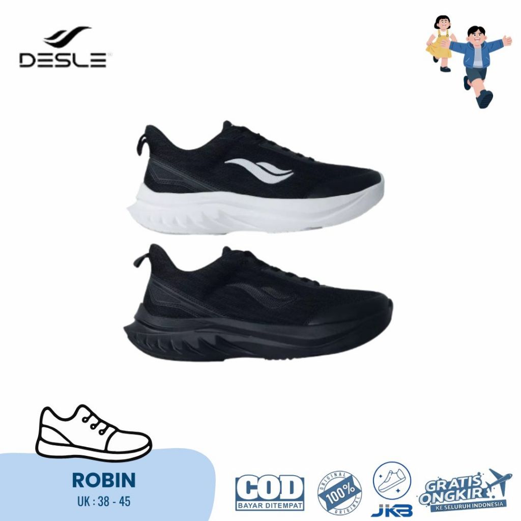 JKB - Desle Robin  Sepatu Sneakers Casual Sport Sekolah Pria Dewasa