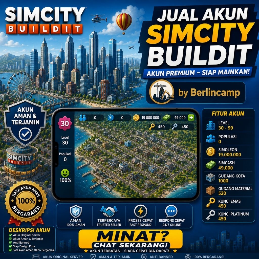Akun design simcity buildit original server