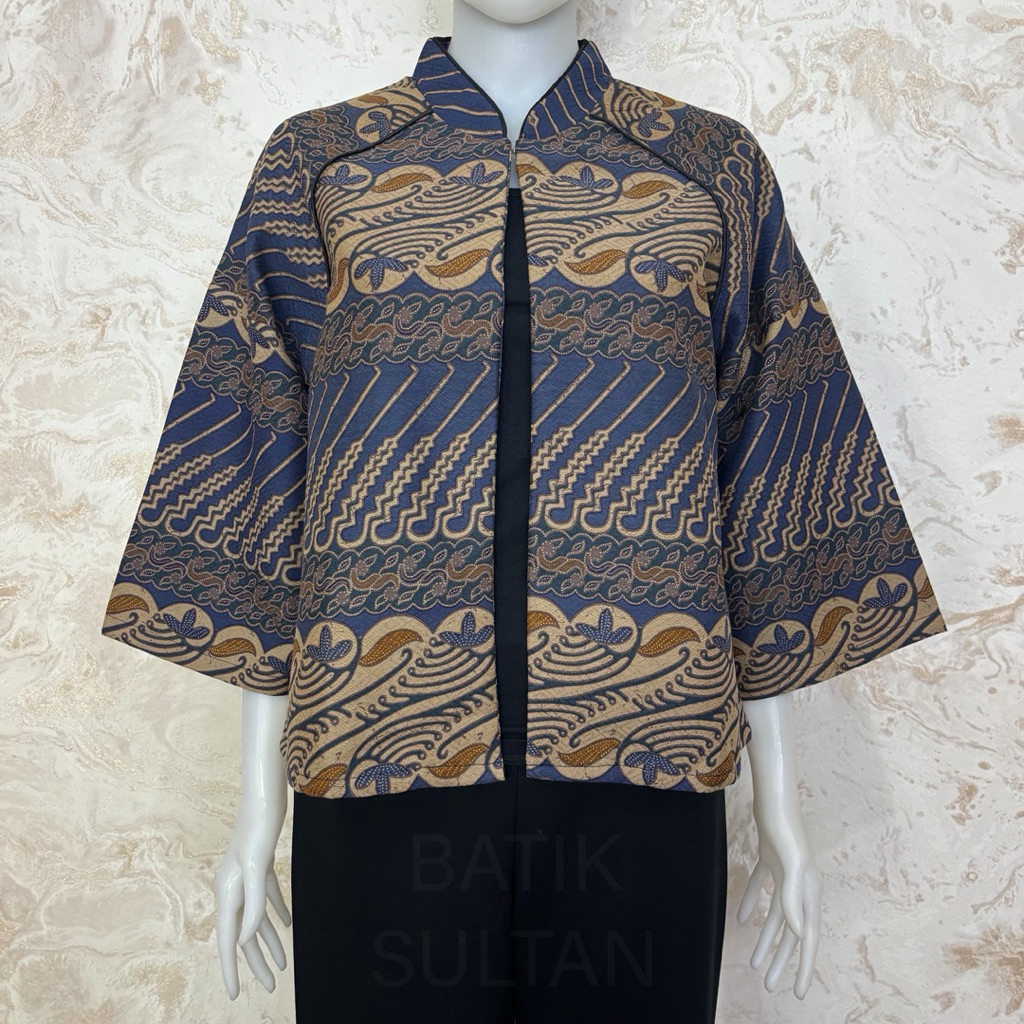 Atasan Batik Outer Wanita Cewe Perempuan Kain Katun Doby Premium Mewah Kantor Kerja Formal Pesta Fur