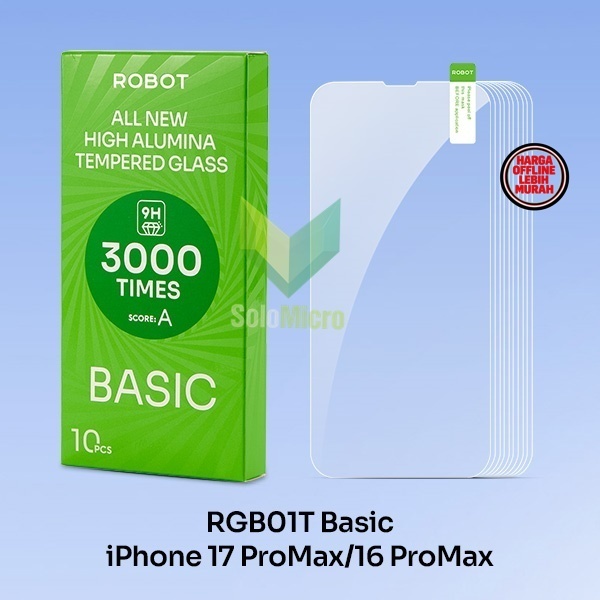 ROBOT RGB01T Tempered Glass Basic HD For IPhone / dengan Teknologi Anti Gores Tahan Lama / Lapisan A