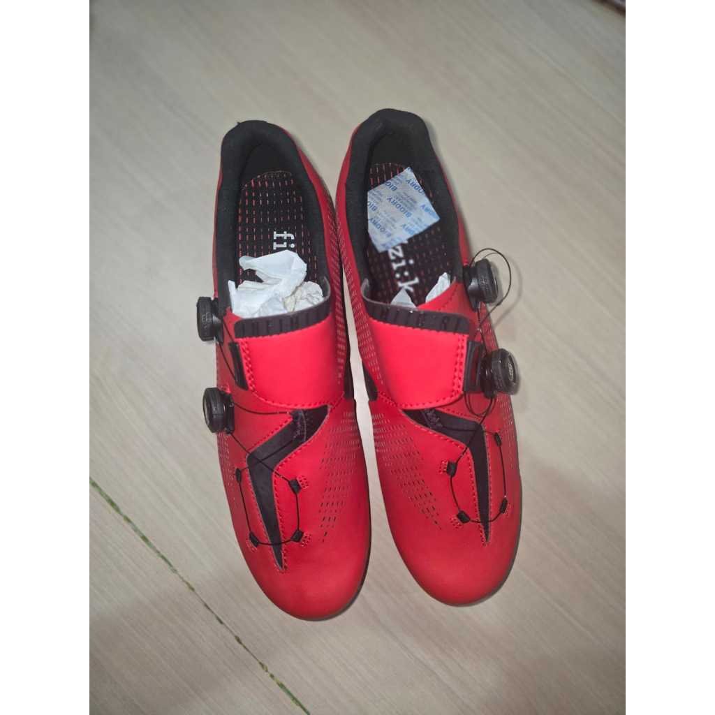 Cycling Shoes - Cleat Shoes Fizik  R1 Infinito Red - Black Size : 46 EU