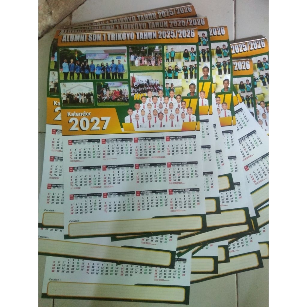 PROMO KALENDER DINDING 2027 CUSTOM 1-6 LEMBAR FREE DESAIN