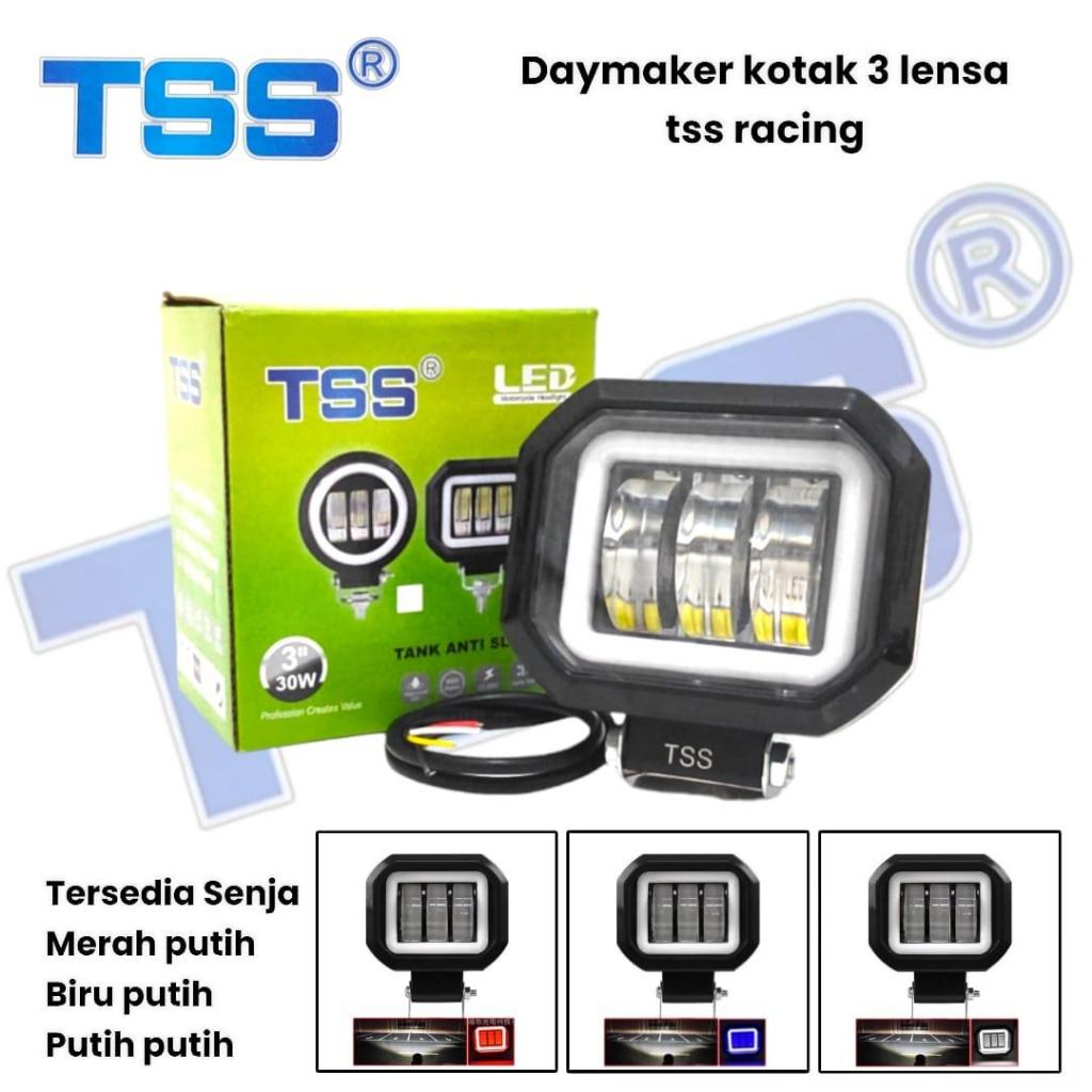 LAMPU TEMBAK DAYMAKER 3LED LAMPU SOROT DAYMAKER KOTAK 3 LENSA KOTAK