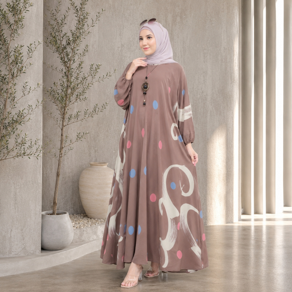 Nada Batik Daster Lowo Kaftan Jumbo Bahan Rayon Tebal