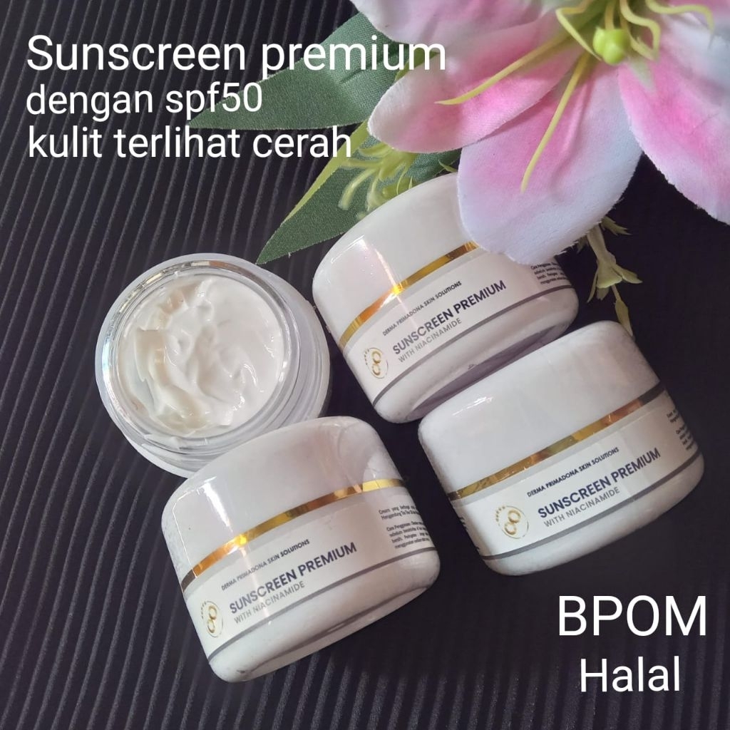 SUNSCREEN PREMIUM DENGAN NIACINAMIDE  SPF 50 BPOM HALAL