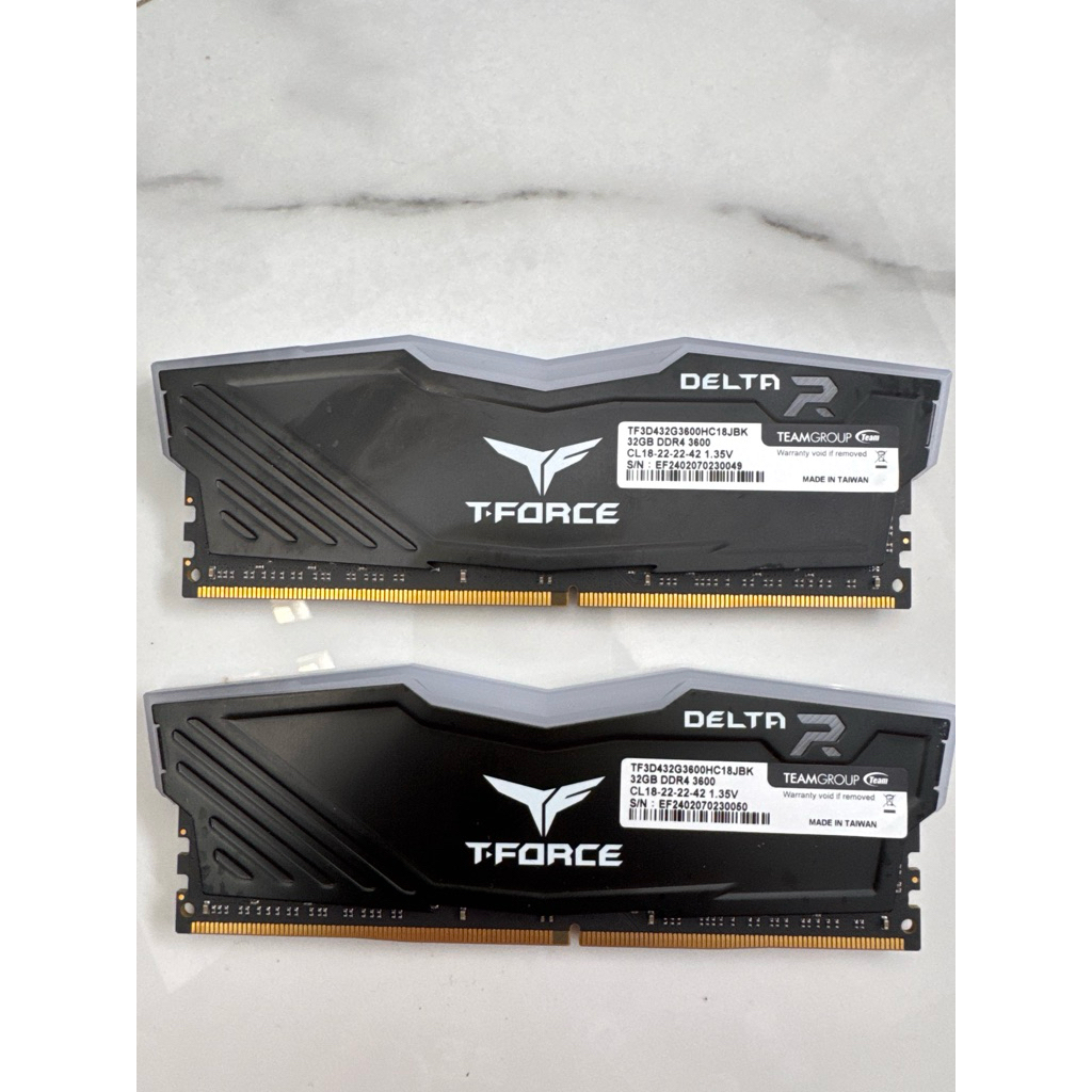 MEMORY RAM DELTA T-FORCE 32GB PER KEPING 3600MHz DDR4 RGB