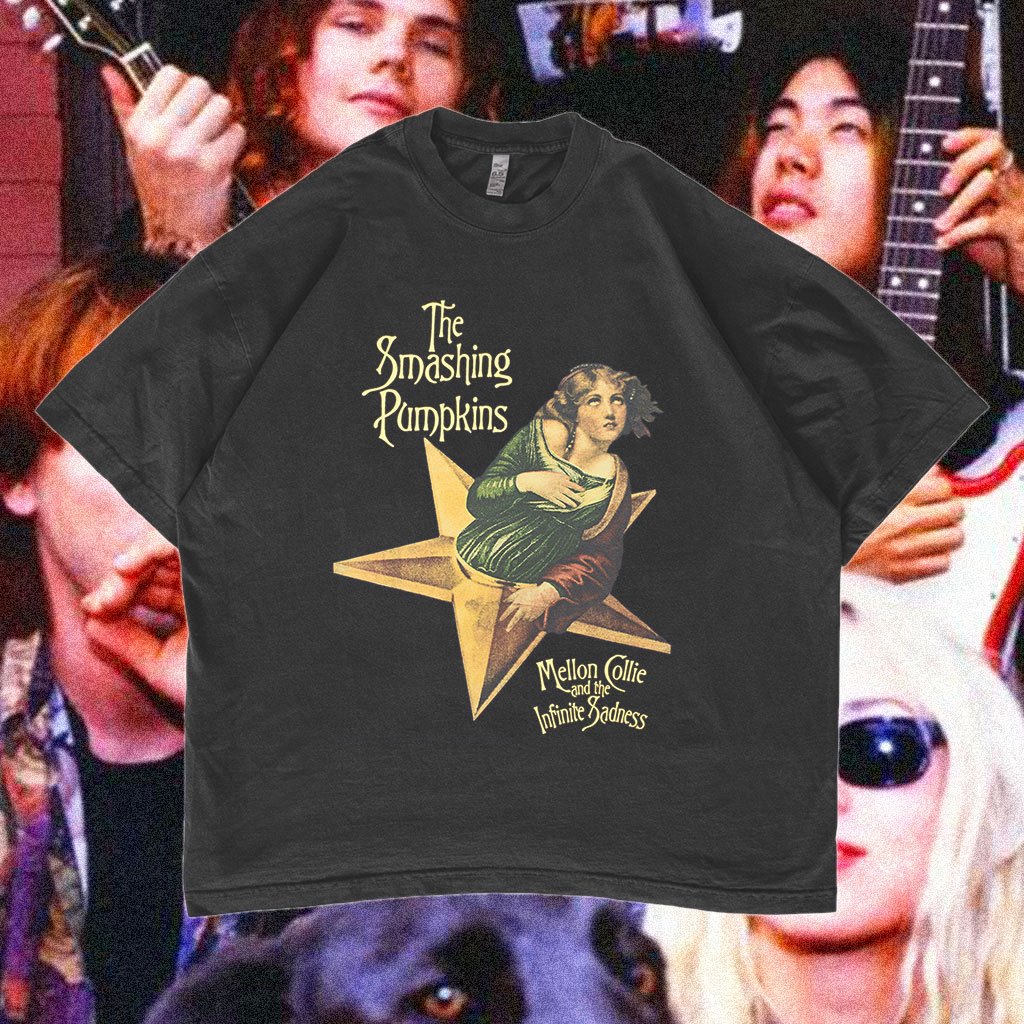 Kaos The Smashing Pumpkins Mellon Collie And The Infinite Sadness Oversized T-shirt Baju Band